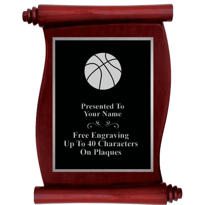 9.5X12 ROSEWOOD SCROLL PLQ SV