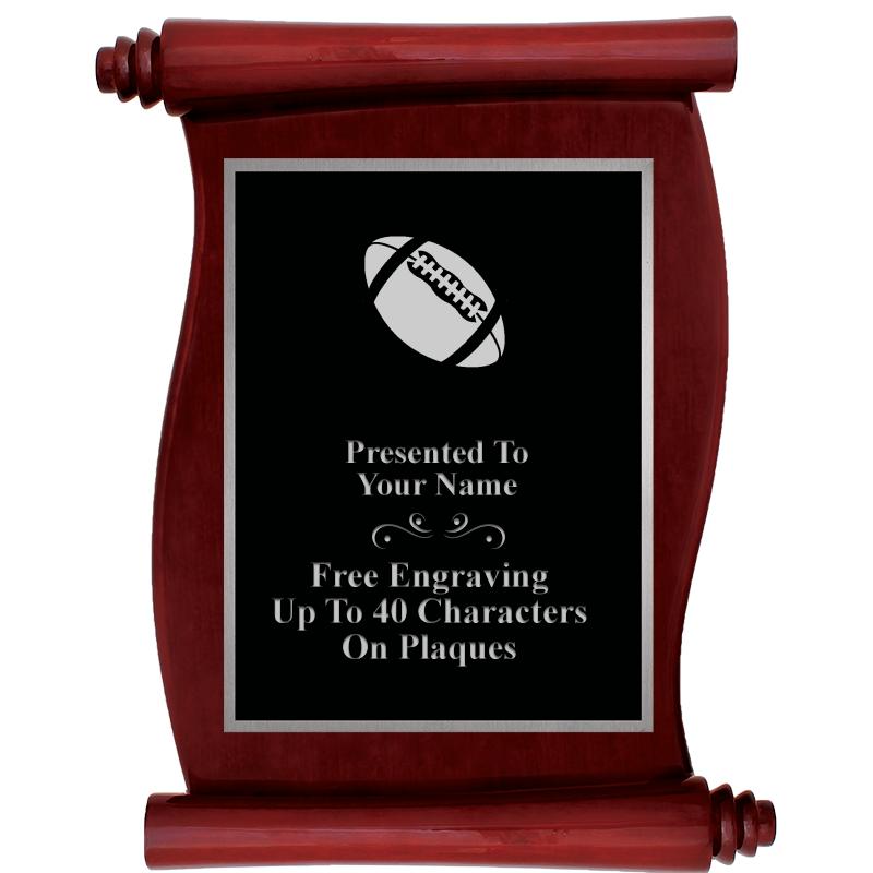 9.5X12 ROSEWOOD SCROLL PLQ SV