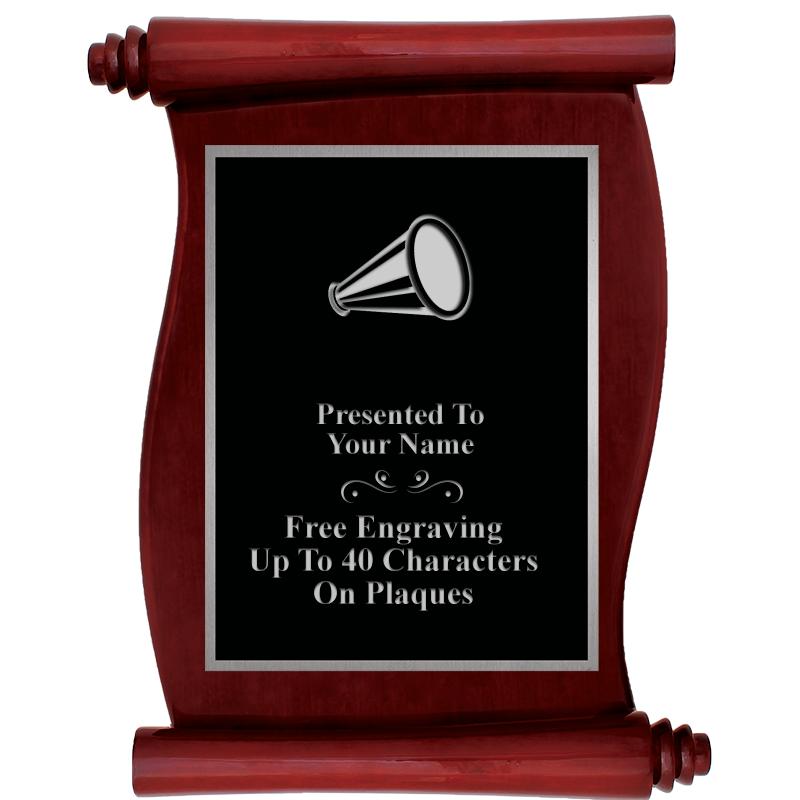 9.5X12 ROSEWOOD SCROLL PLQ SV