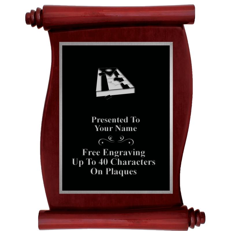 9.5X12 ROSEWOOD SCROLL PLQ SV