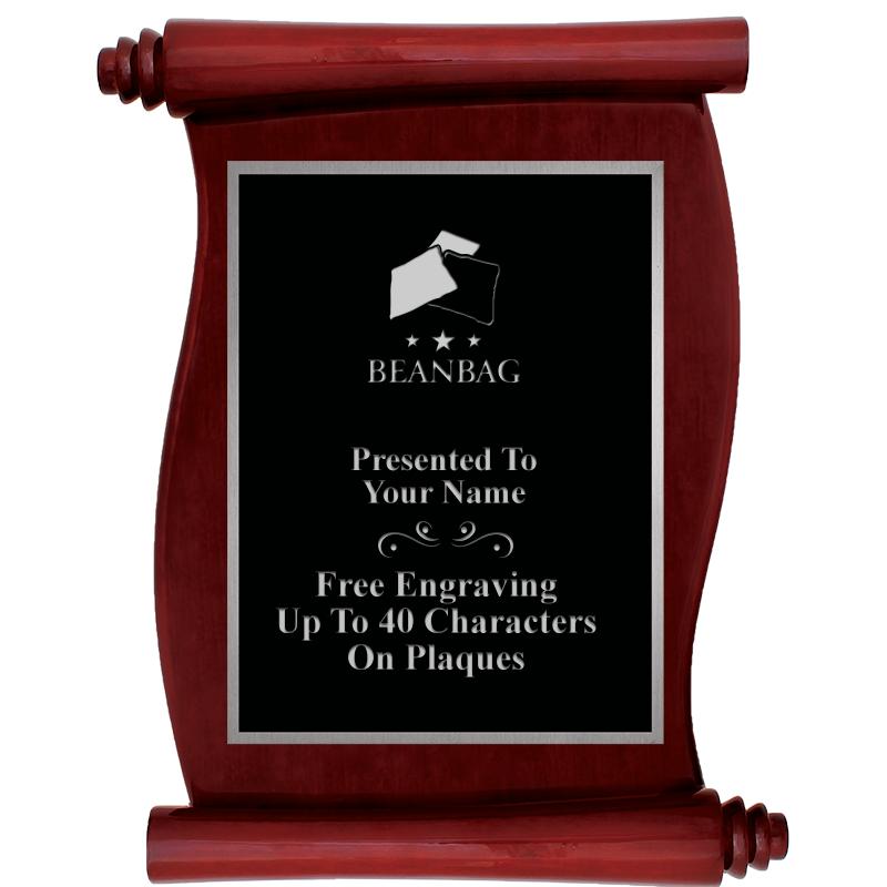 9.5X12 ROSEWOOD SCROLL PLQ SV