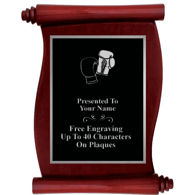 9.5X12 ROSEWOOD SCROLL PLQ SV