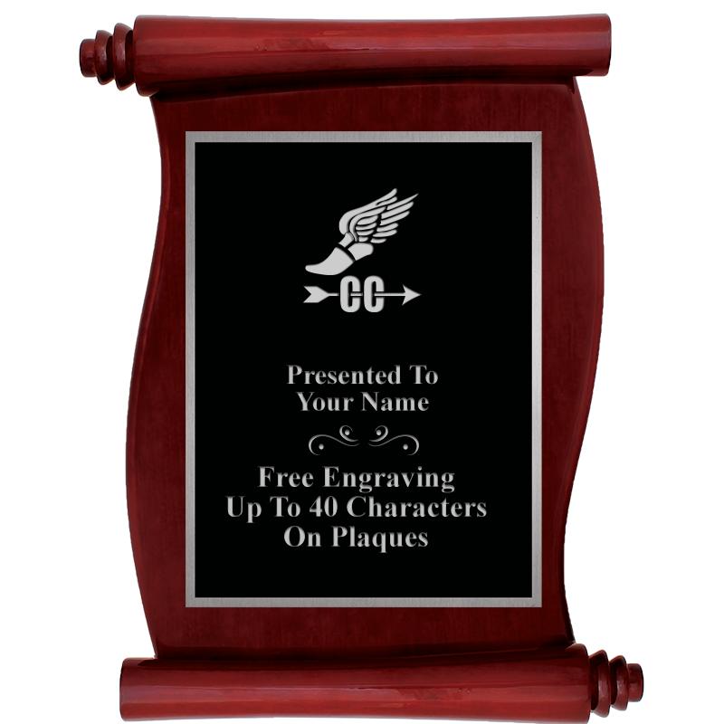 9.5X12 ROSEWOOD SCROLL PLQ SV