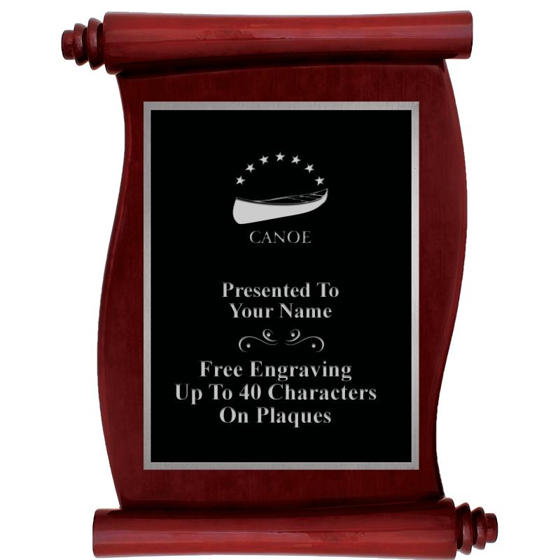 9.5X12 ROSEWOOD SCROLL PLQ SV