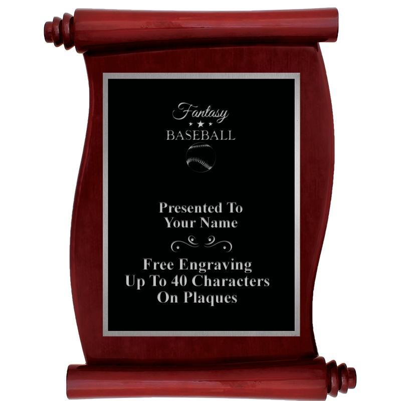 9.5X12 ROSEWOOD SCROLL PLQ SV