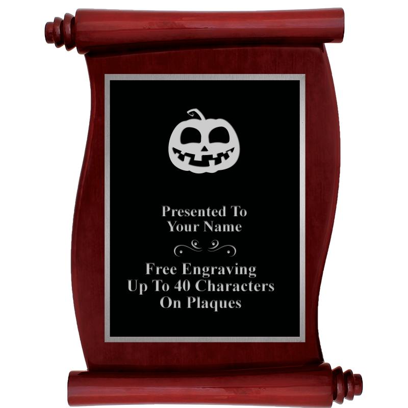 9.5X12 ROSEWOOD SCROLL PLQ SV