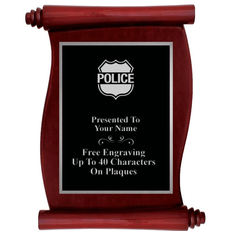 9.5X12 ROSEWOOD SCROLL PLQ SV