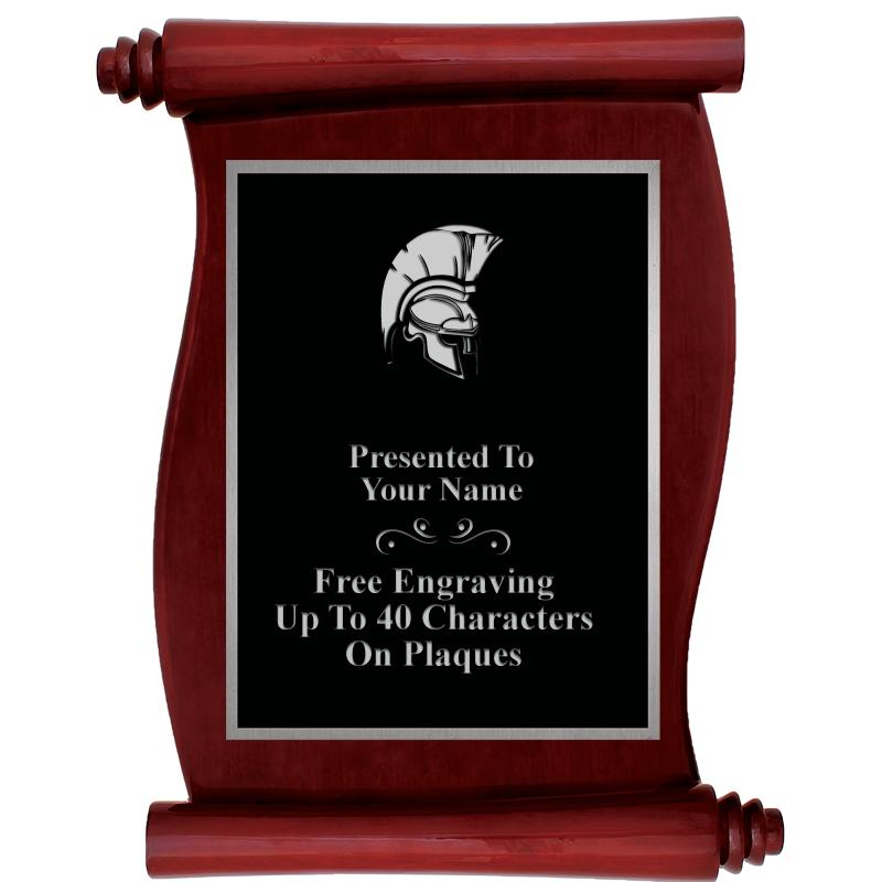 9.5X12 ROSEWOOD SCROLL PLQ SV