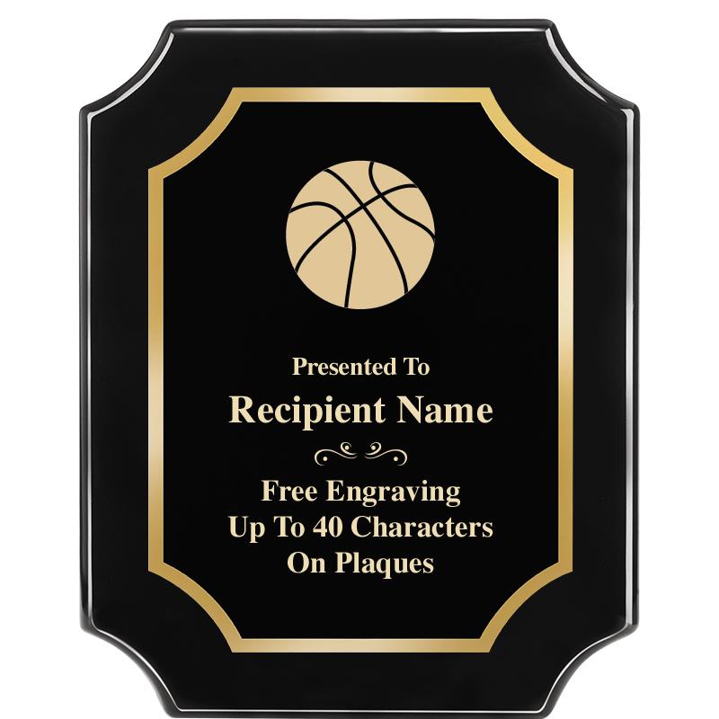 8"X10" SCALLOPED EBONY PLAQUE