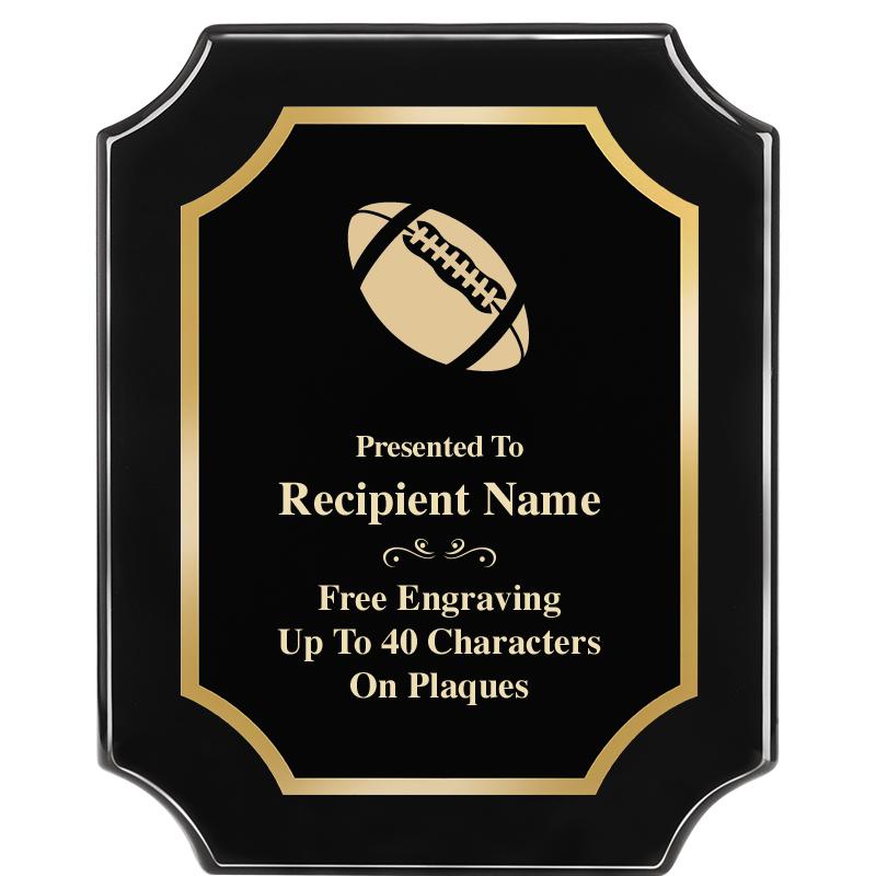 8"X10" SCALLOPED EBONY PLAQUE