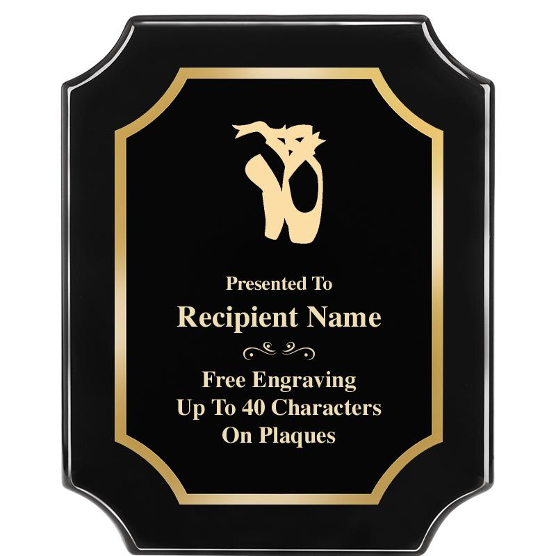 8"X10" SCALLOPED EBONY PLAQUE