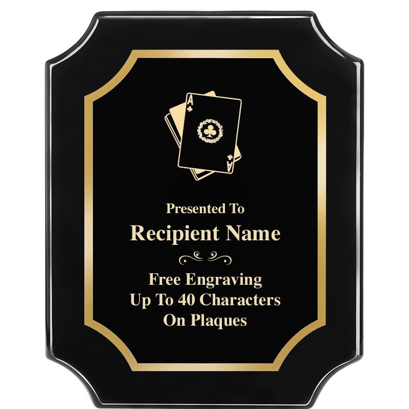 8"X10" SCALLOPED EBONY PLAQUE