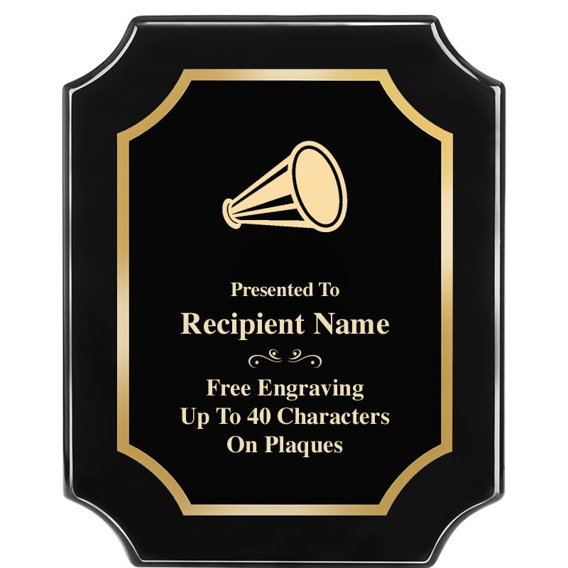 8"X10" SCALLOPED EBONY PLAQUE