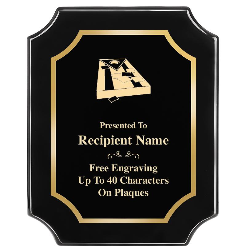 8"X10" SCALLOPED EBONY PLAQUE