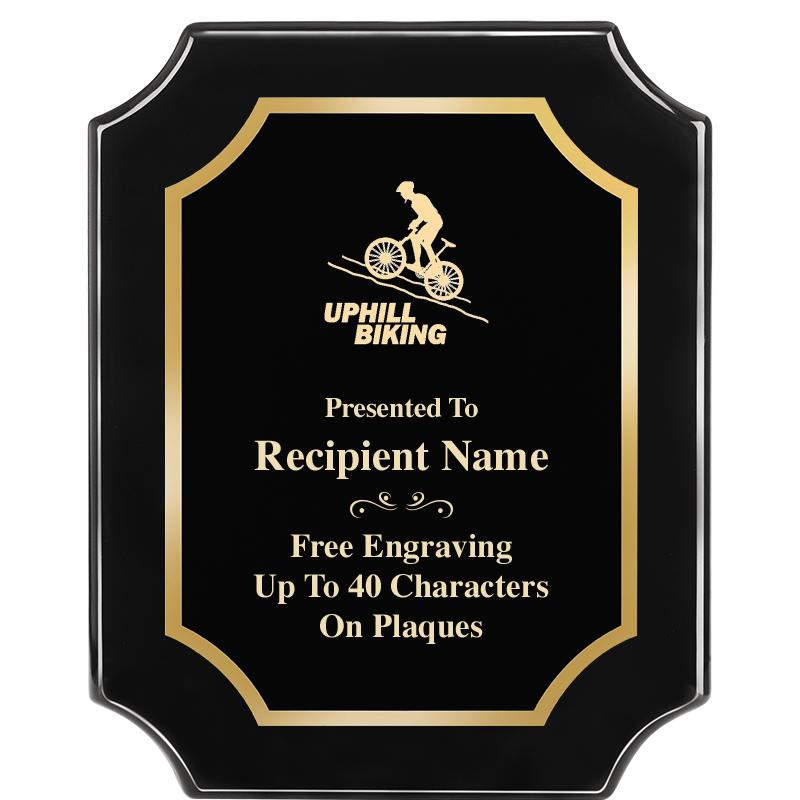 8"X10" SCALLOPED EBONY PLAQUE