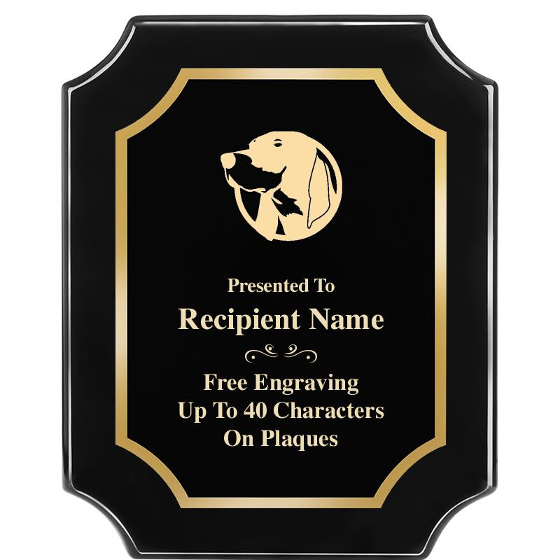 8"X10" SCALLOPED EBONY PLAQUE