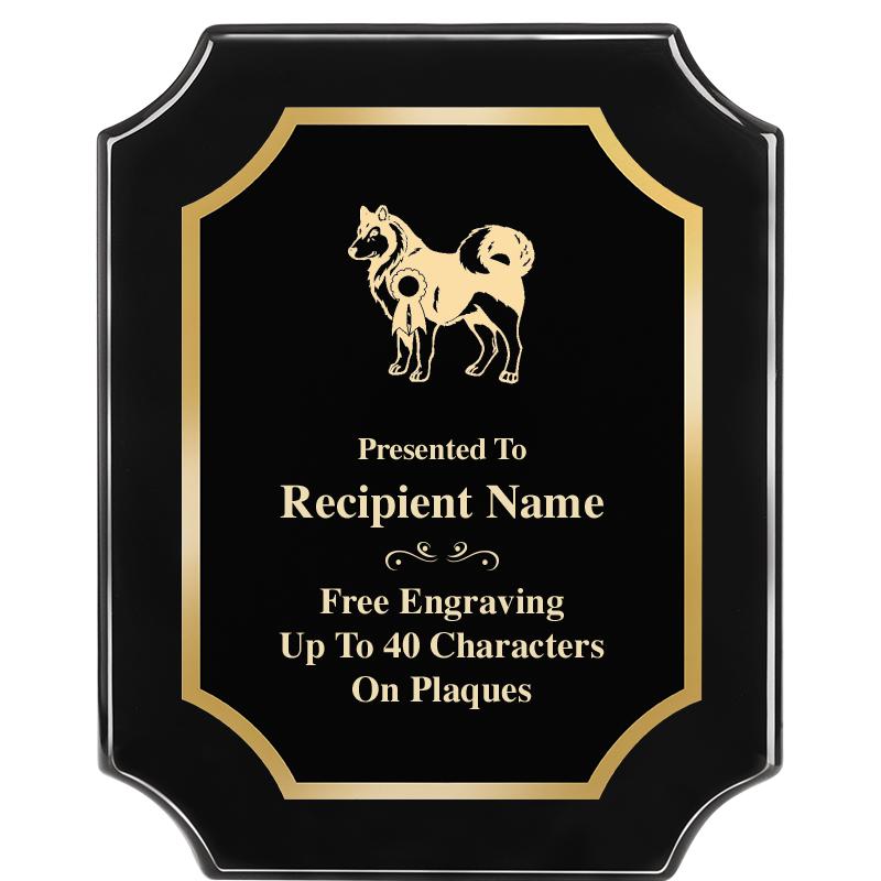 8"X10" SCALLOPED EBONY PLAQUE