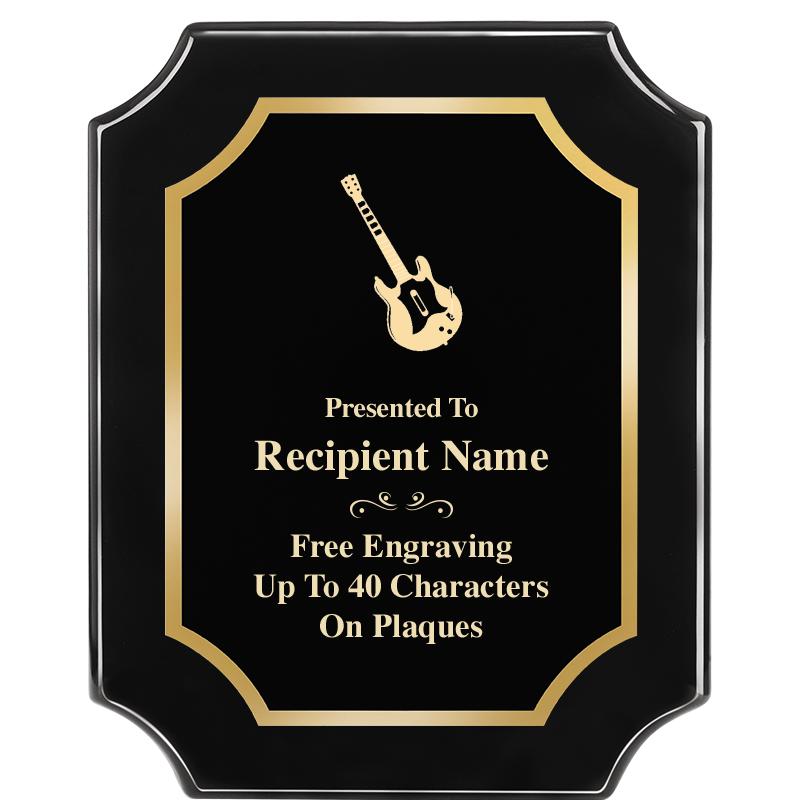 8"X10" SCALLOPED EBONY PLAQUE