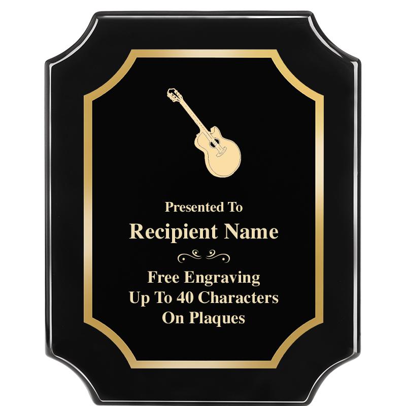 8"X10" SCALLOPED EBONY PLAQUE