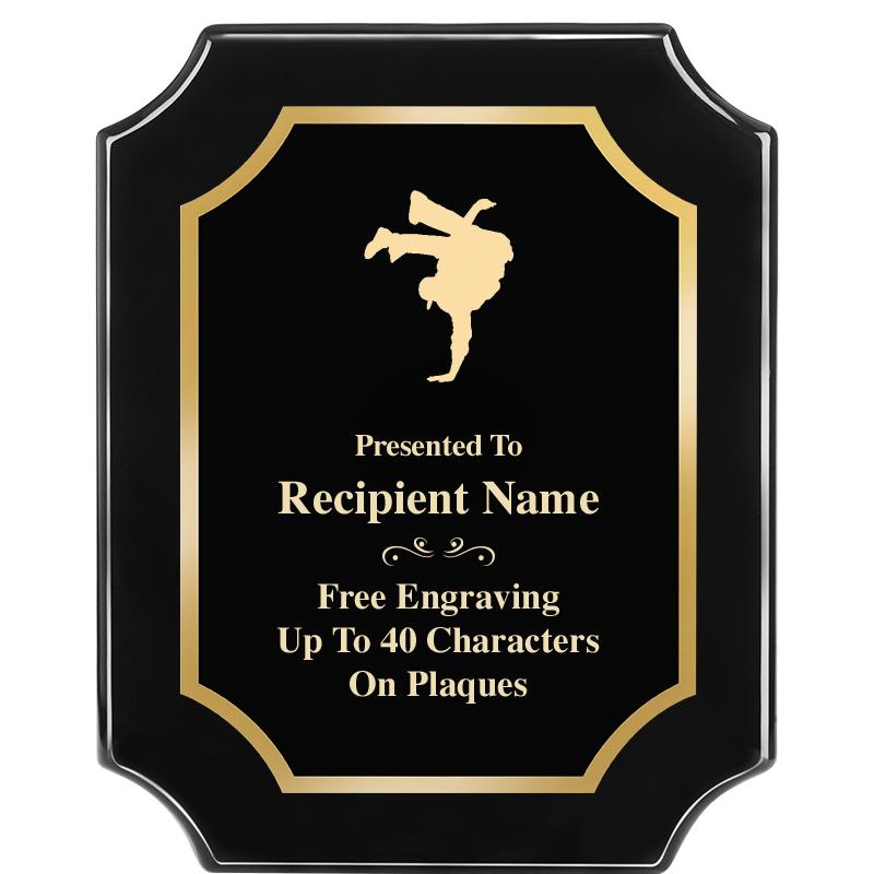 8"X10" SCALLOPED EBONY PLAQUE