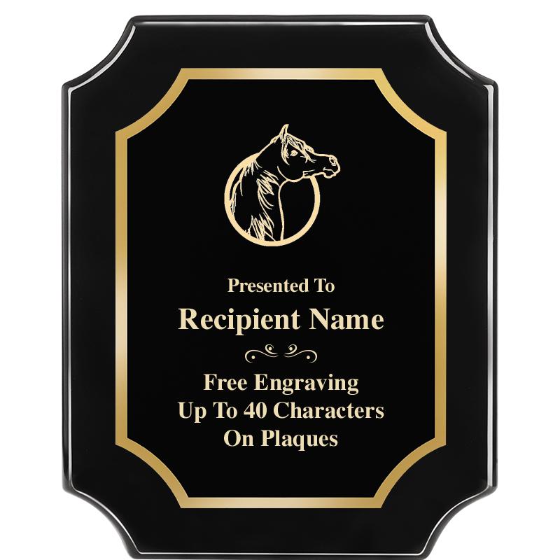 8"X10" SCALLOPED EBONY PLAQUE