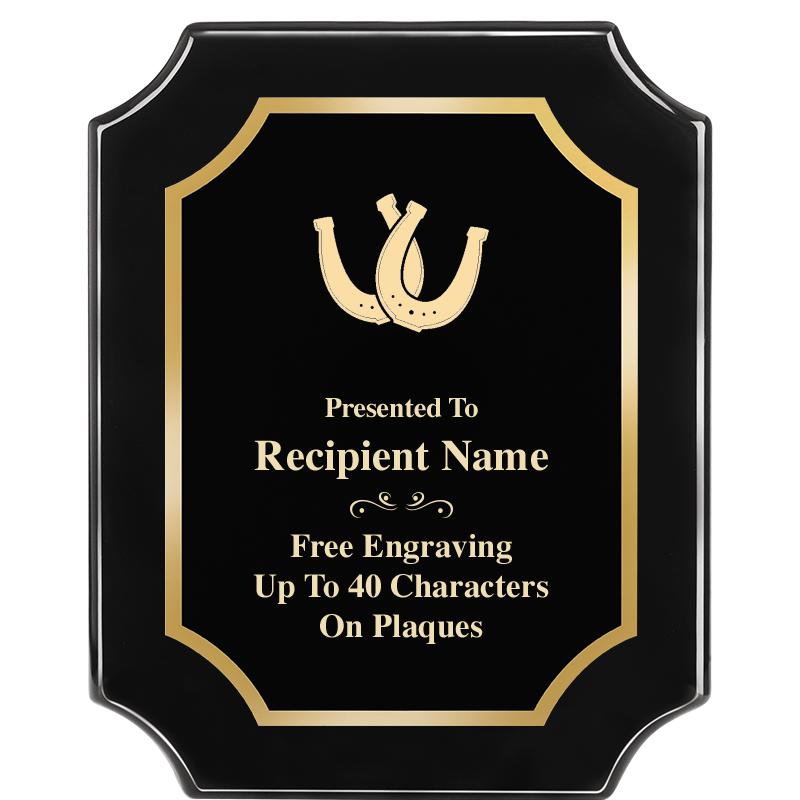 8"X10" SCALLOPED EBONY PLAQUE