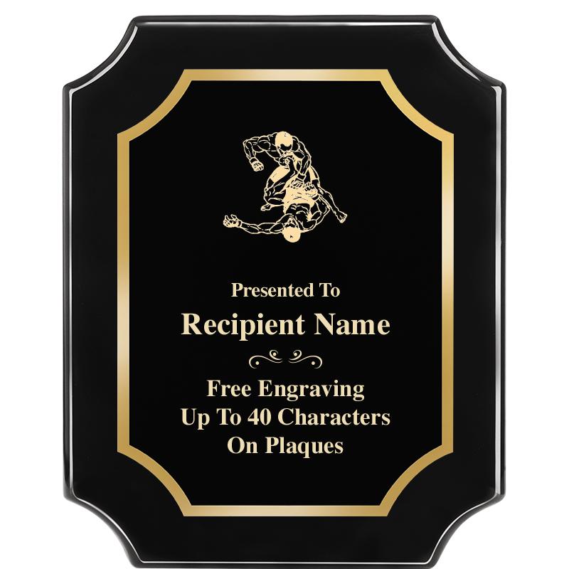 8"X10" SCALLOPED EBONY PLAQUE