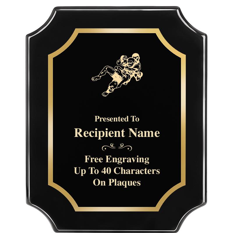 8"X10" SCALLOPED EBONY PLAQUE