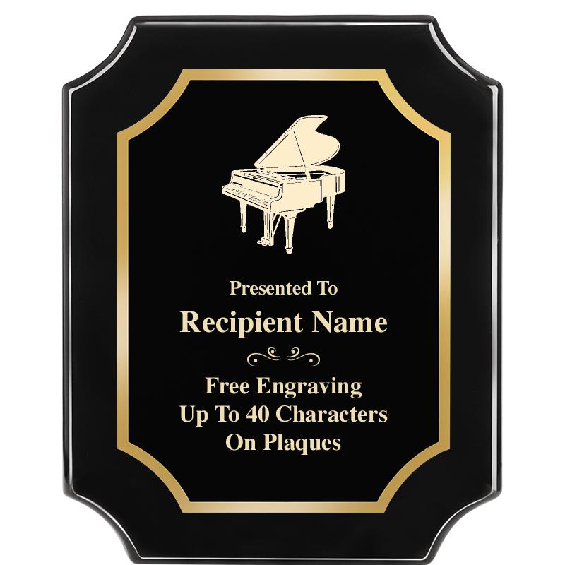 8"X10" SCALLOPED EBONY PLAQUE