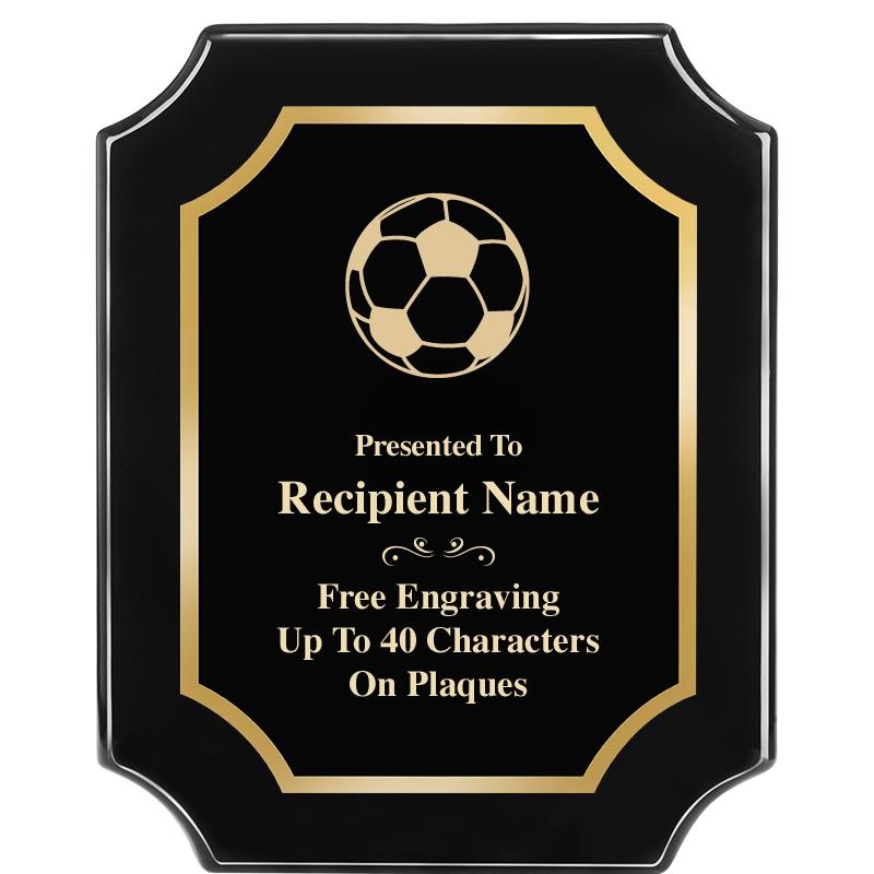 8"X10" SCALLOPED EBONY PLAQUE