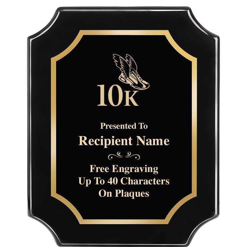 8"X10" SCALLOPED EBONY PLAQUE