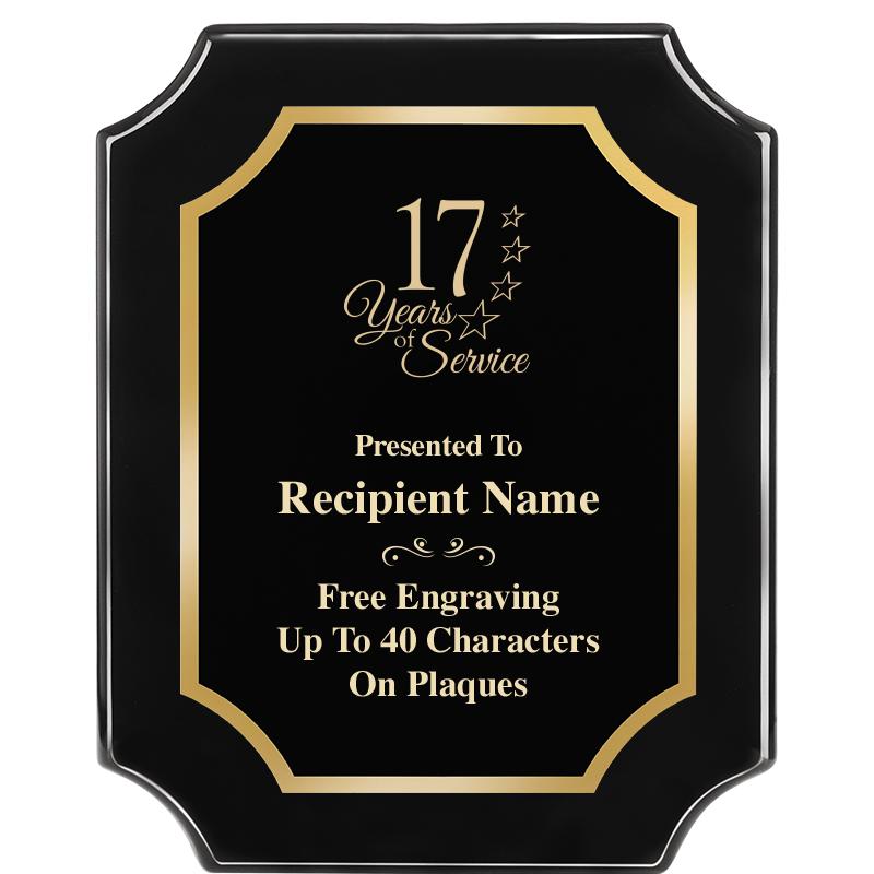 8"X10" SCALLOPED EBONY PLAQUE