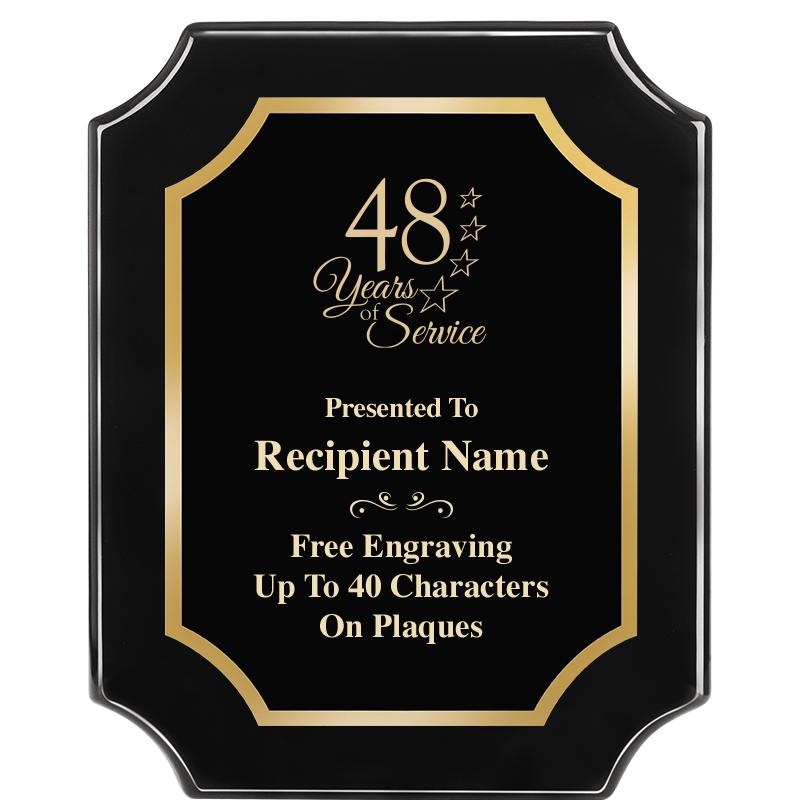 8"X10" SCALLOPED EBONY PLAQUE