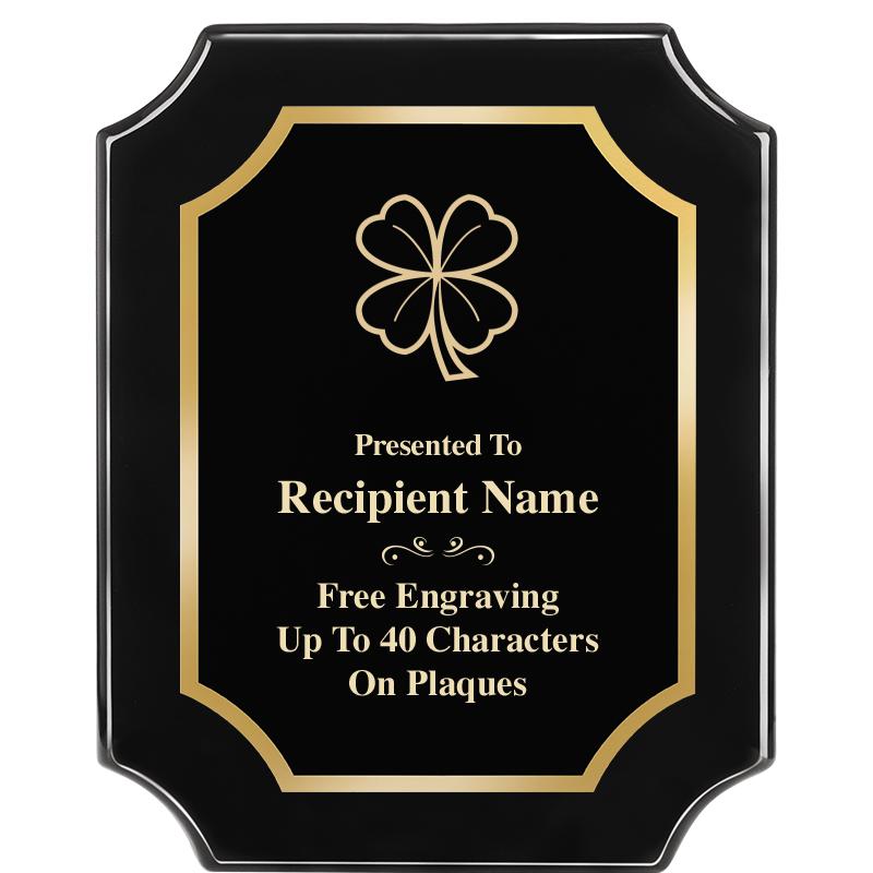 8"X10" SCALLOPED EBONY PLAQUE