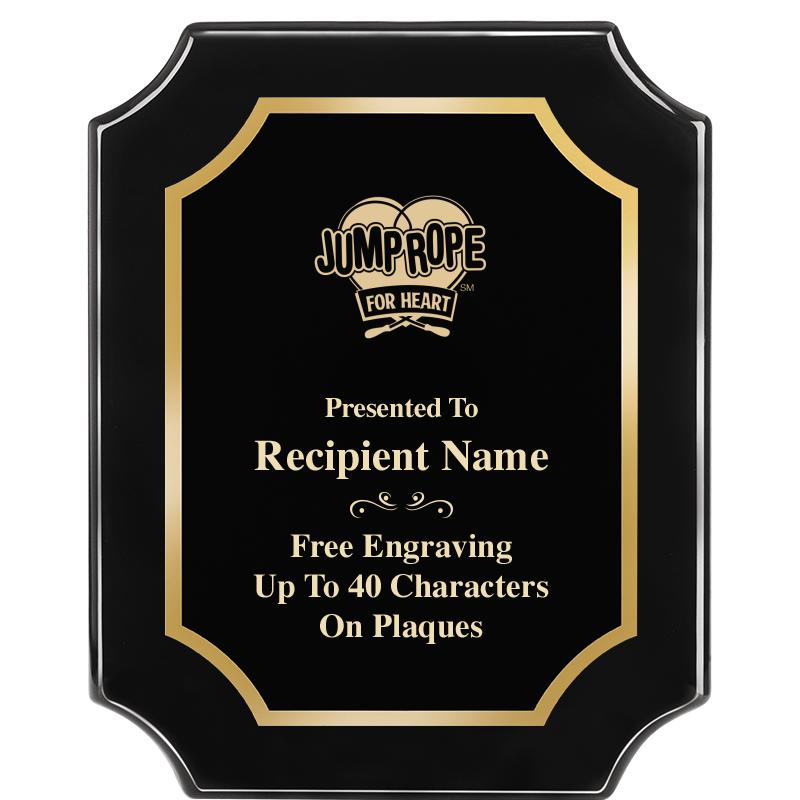 8"X10" SCALLOPED EBONY PLAQUE