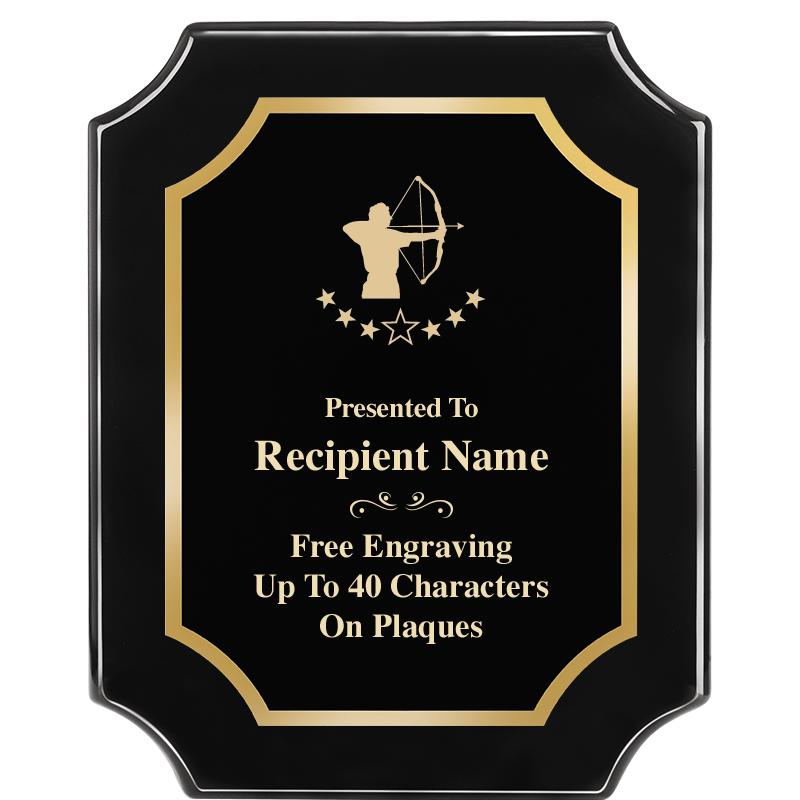 8"X10" SCALLOPED EBONY PLAQUE