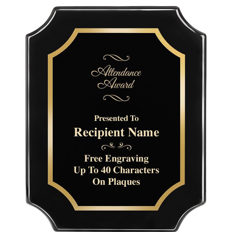 8"X10" SCALLOPED EBONY PLAQUE