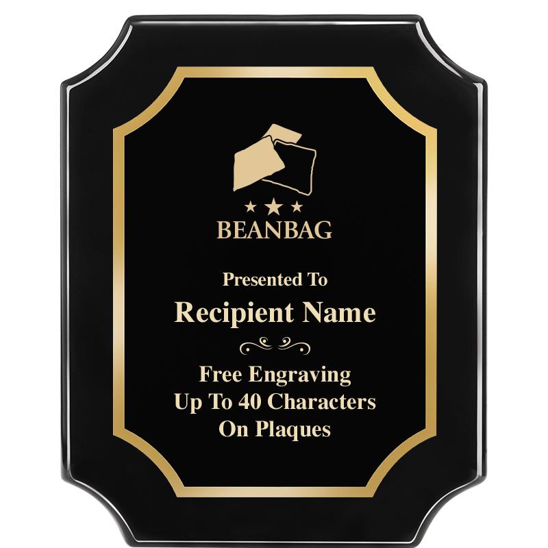 8"X10" SCALLOPED EBONY PLAQUE