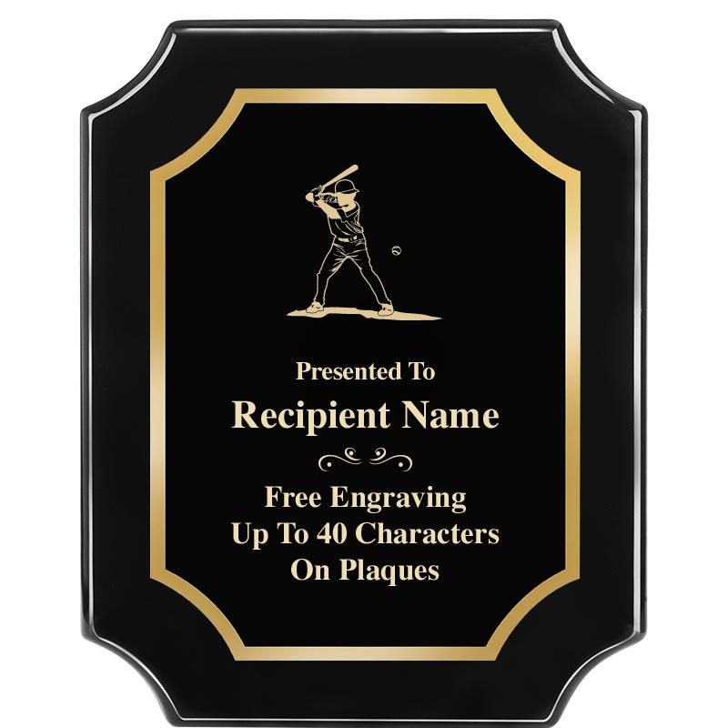 8"X10" SCALLOPED EBONY PLAQUE