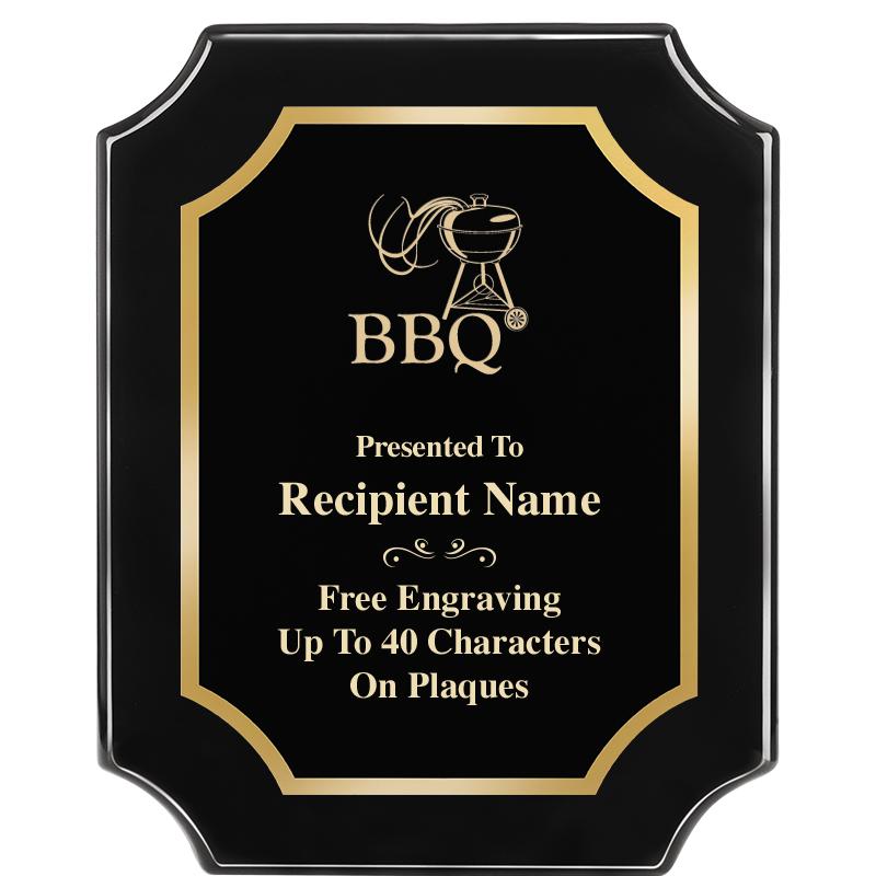 8"X10" SCALLOPED EBONY PLAQUE