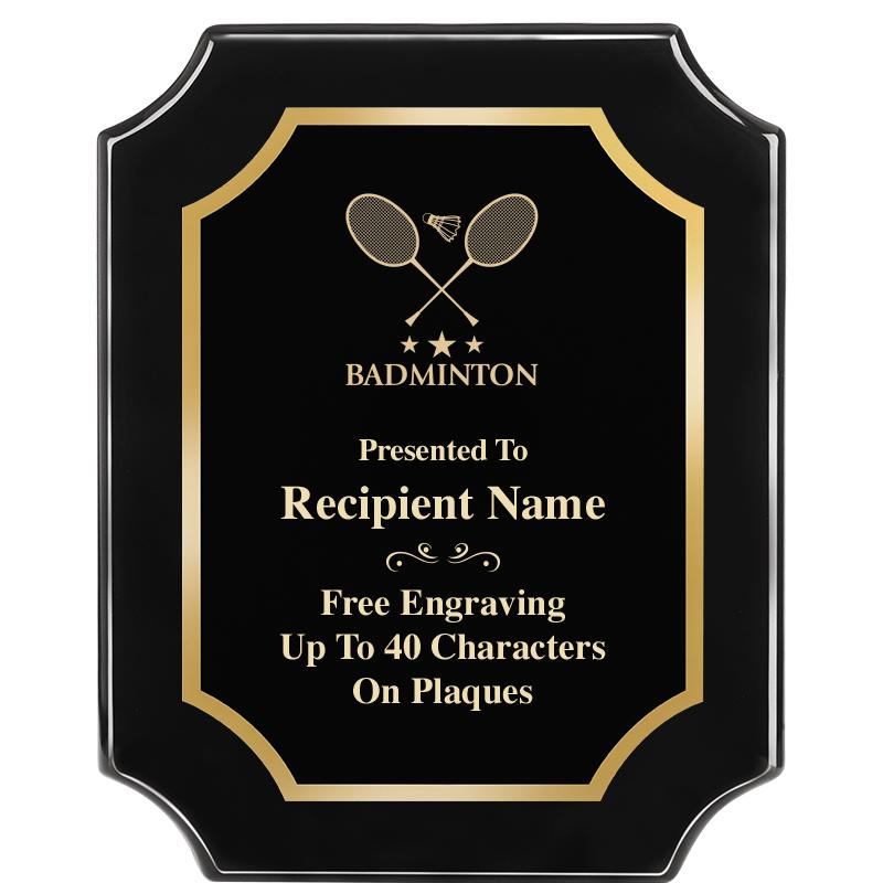 8"X10" SCALLOPED EBONY PLAQUE