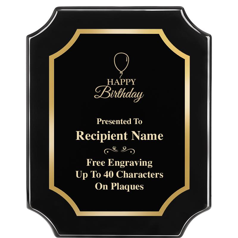 8"X10" SCALLOPED EBONY PLAQUE