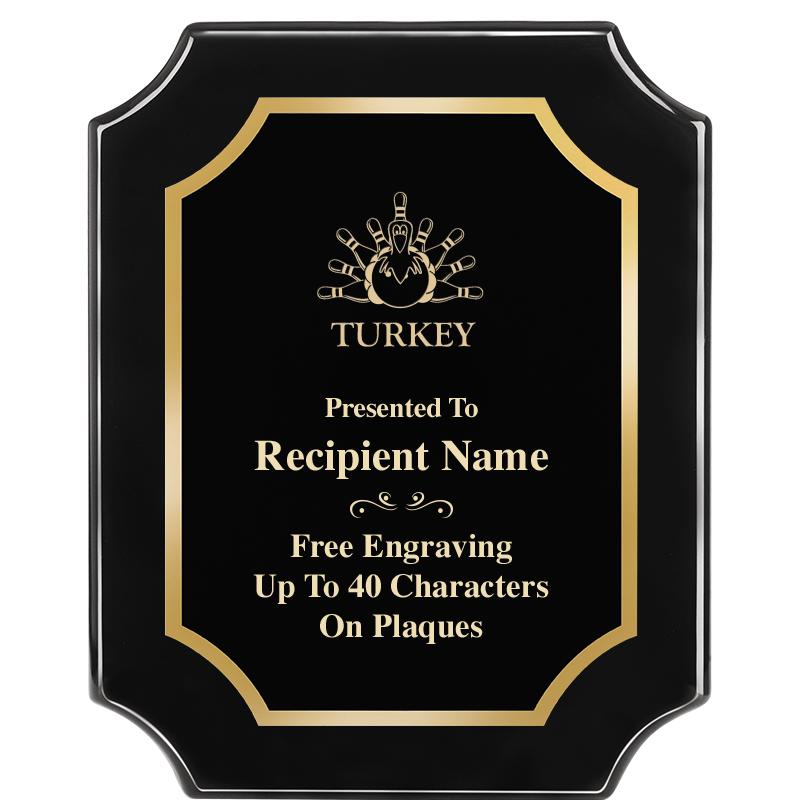 8"X10" SCALLOPED EBONY PLAQUE