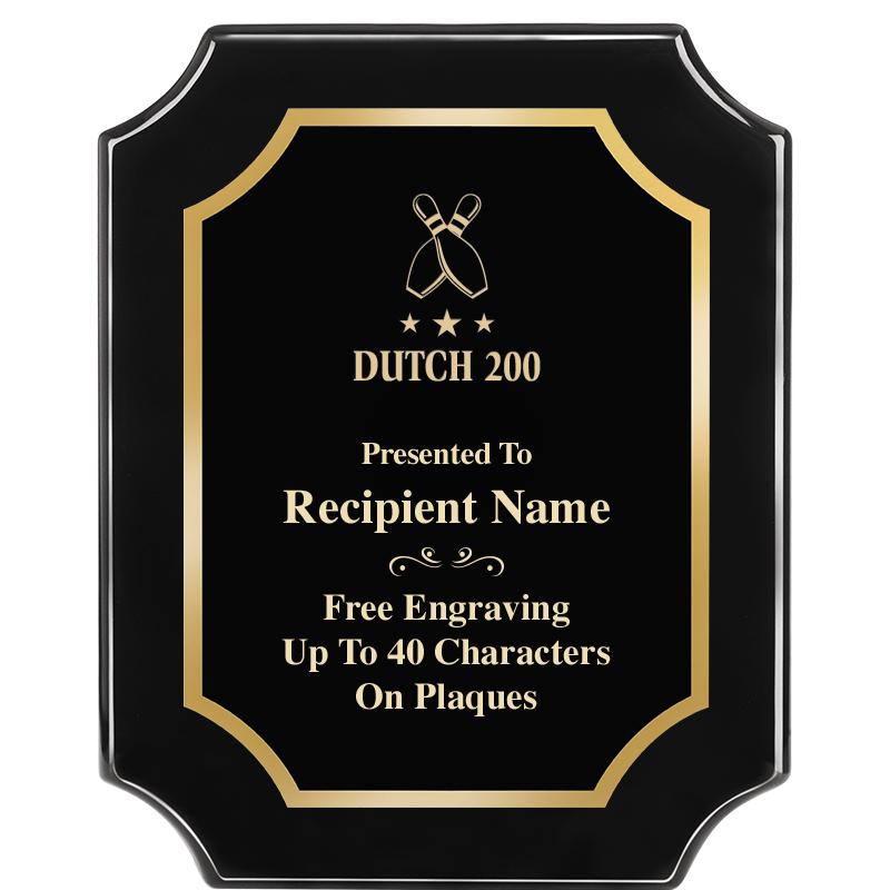 8"X10" SCALLOPED EBONY PLAQUE