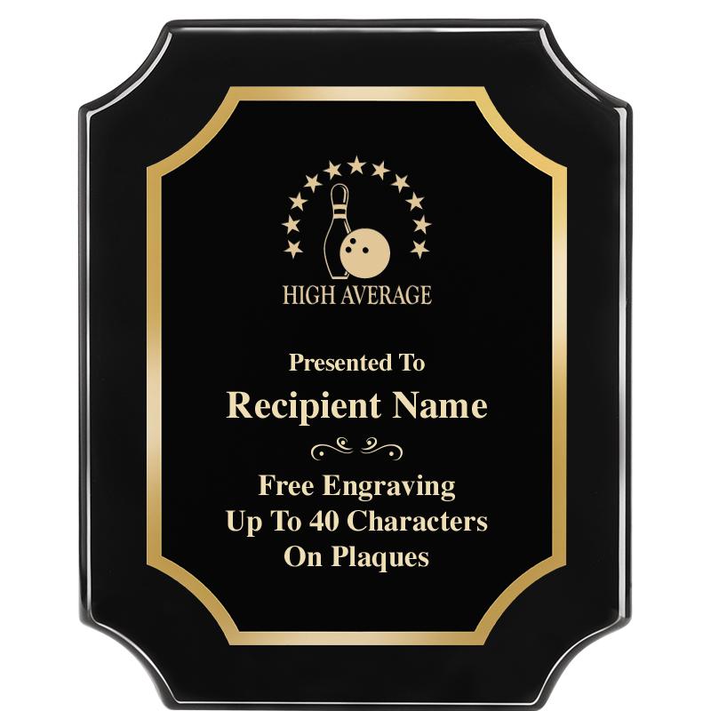 8"X10" SCALLOPED EBONY PLAQUE