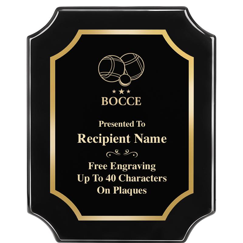 8"X10" SCALLOPED EBONY PLAQUE