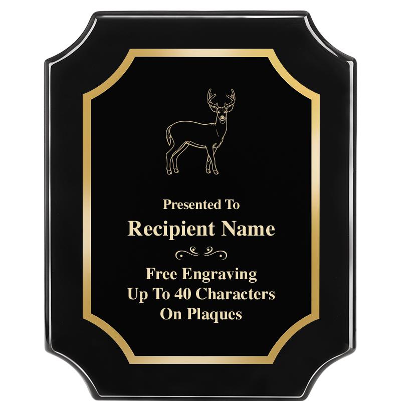 8"X10" SCALLOPED EBONY PLAQUE