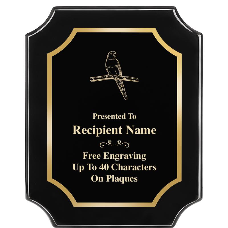 8"X10" SCALLOPED EBONY PLAQUE