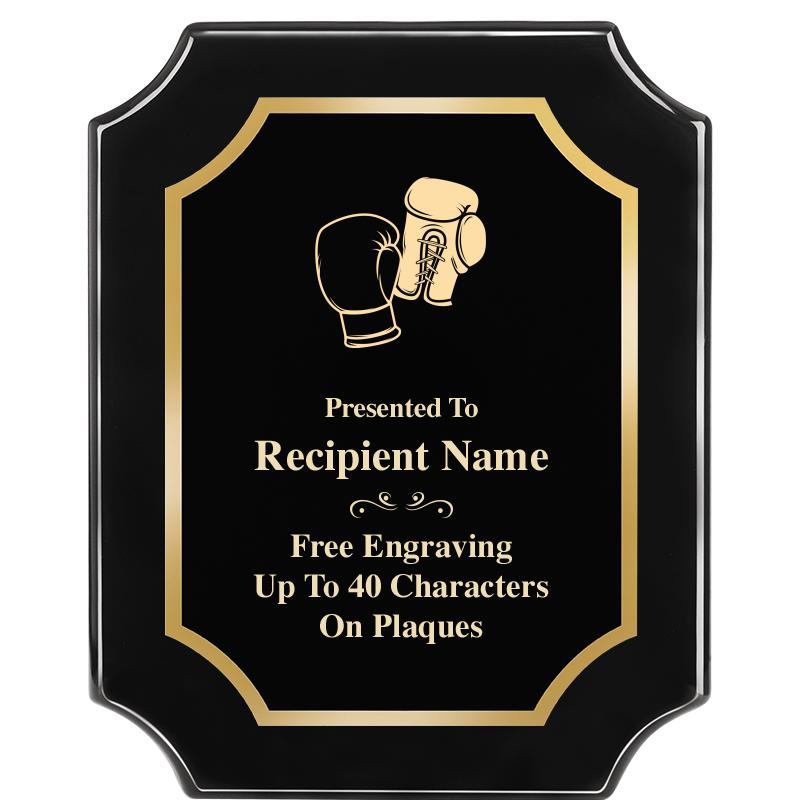 8"X10" SCALLOPED EBONY PLAQUE