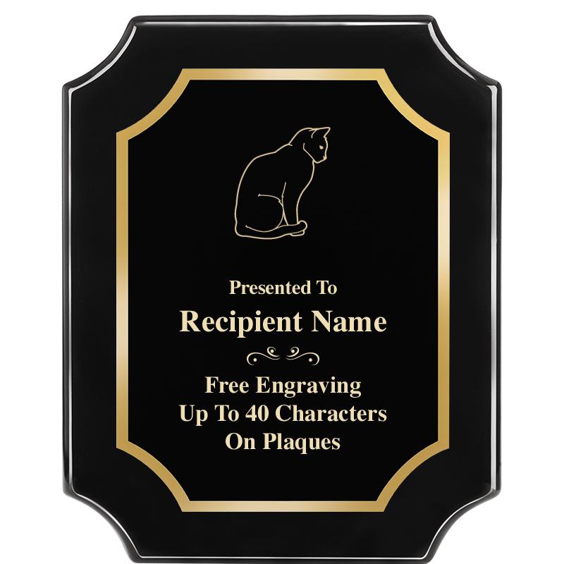 8"X10" SCALLOPED EBONY PLAQUE